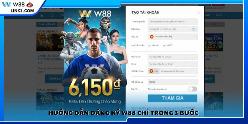 Cách đăng ký W88 nhanh gọn với 3 thao tác