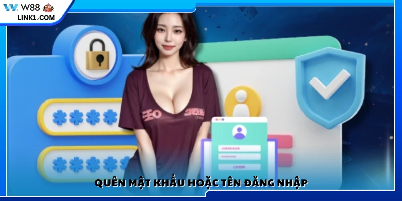 Trường hợp mất mật khẩu hay quên tên 